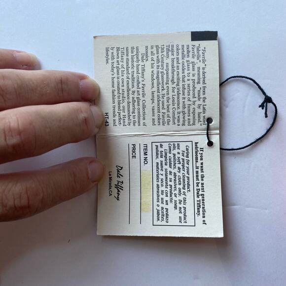 Dale Tiffany Hand Blown Art Glass Vintage Vase 7” Orange Green Yellow Decor - Picture 9 of 9